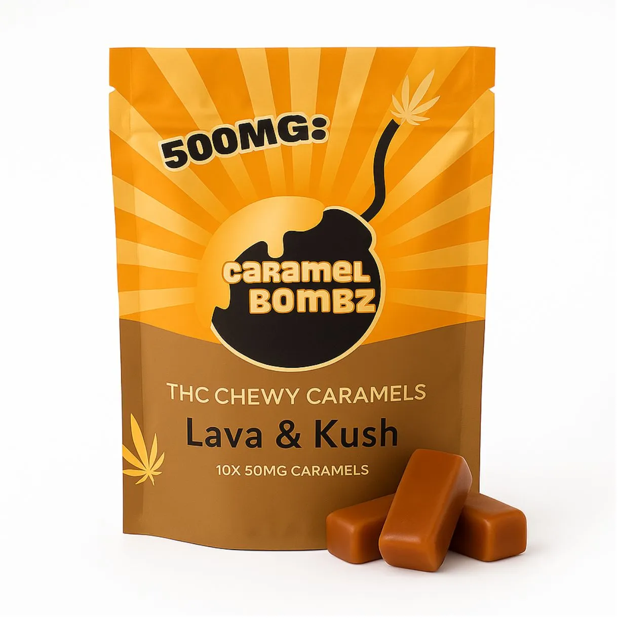 L&K CARAMEL BOMBZ 10/pk (500mg THC)