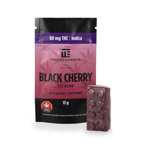 TWISTED EXTRACTS BLACK CHERRY ZZZ BOMB INDICA - (80mg THC)