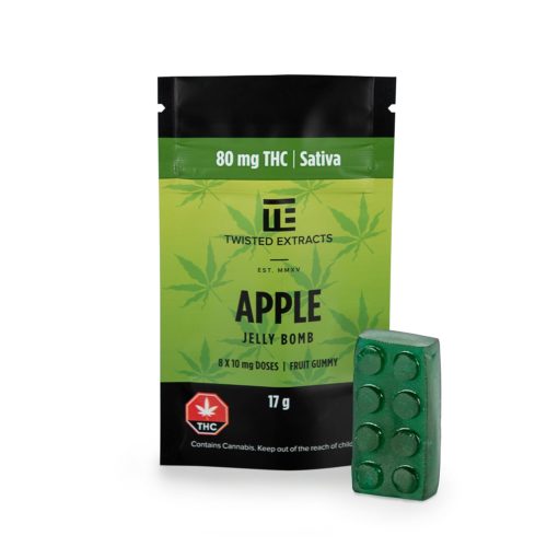 TWISTED EXTRACTS APPLE JELLY BOMB SATIVA - (80mg THC)