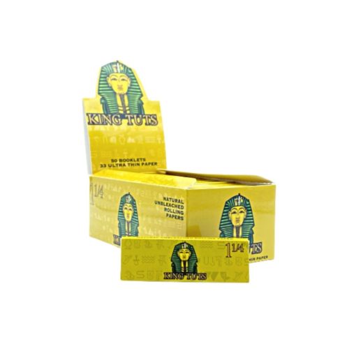 KING TUTS 1-1/4 ROLLING PAPERS - GOLD (33/PK)