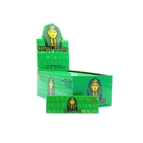 KING TUTS 1-1/4 ROLLING PAPERS - GREEN (33/PK)