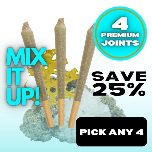 MIX IT UP - PREMIUM 1.5GR PRE-ROLL JOINTS - PICK ANY 4 - SAVE 25%
