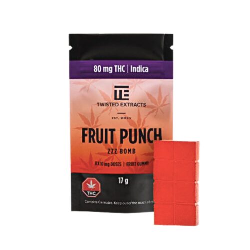 TWISTED EXTRACTS FRUIT PUNCH ZZZ BOMB INDICA - (80mg THC)