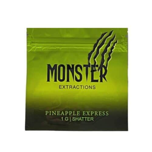1gr - MONSTER EXTRACTIONS - PINEAPPLE EXPRESS - (SHATTER) - BALANCED HYBRID - (AAA)