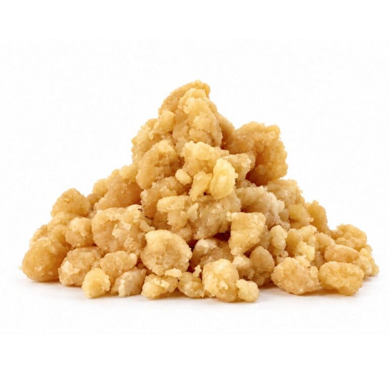 photographed on a crisp white background with visible crystal texture and natural depth