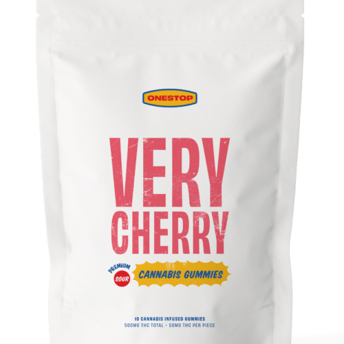 ONESTOP SOUR VERY CHERRY 10/pk (500mg THC)