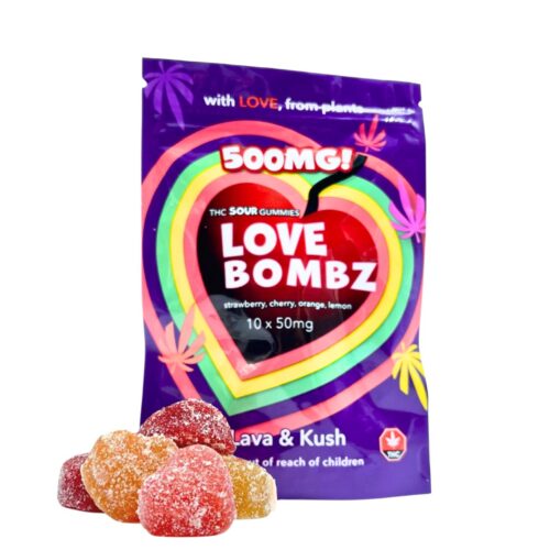 L&K LOVE BOMBZ GUMMIES 10/pk (500mg THC)