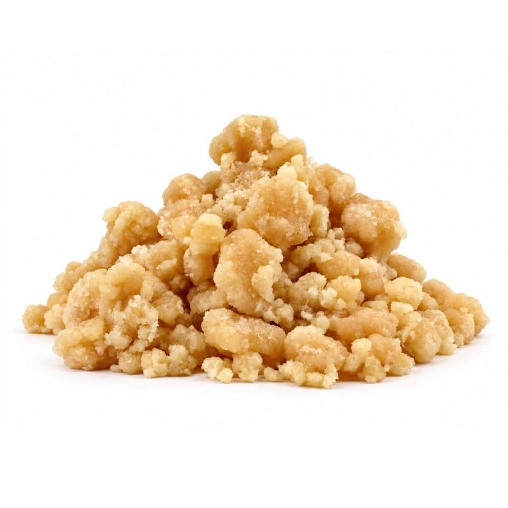 photographed on a crisp white background with visible crystal texture and natural depth