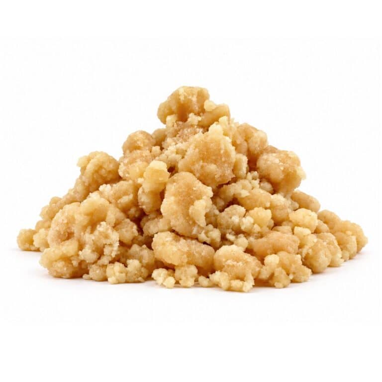 photographed on a crisp white background with visible crystal texture and natural depth