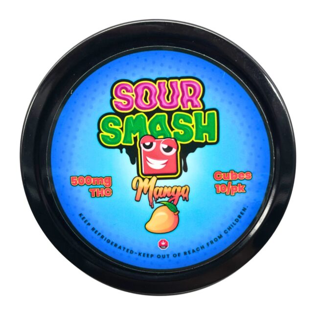 SOUR SMASH CUBES - MANGO 10/pk (500mg THC) - Image 3