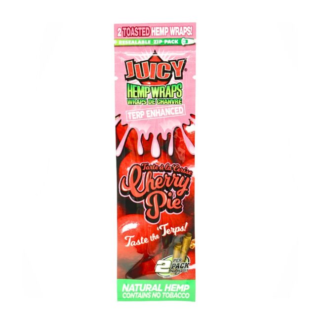 JUICY - CHERRY PIE - 4" NATURAL HEMP WRAPS - (2/pk)
