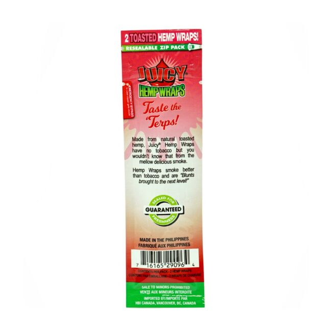 JUICY - CHERRY PIE - 4" NATURAL HEMP WRAPS - (2/pk) - Image 2
