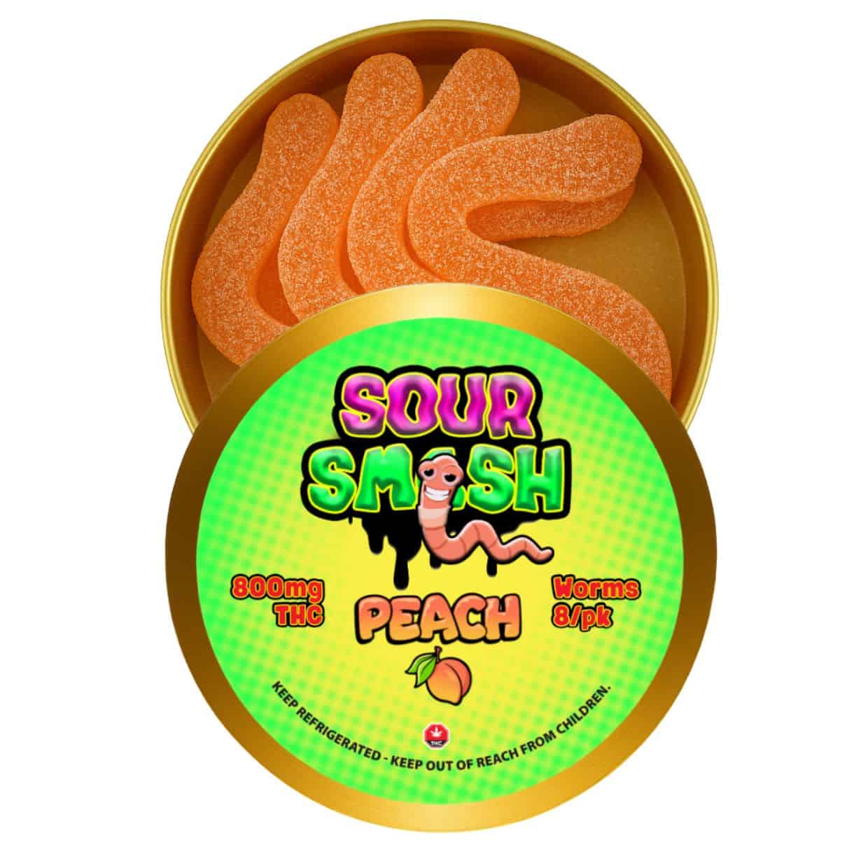 Source photograph: SOUR SMASH WORMS PEACH