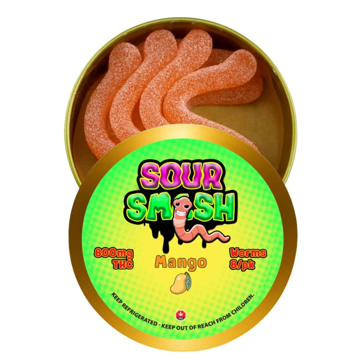 Source photograph: SOUR SMASH WORMS MANGO