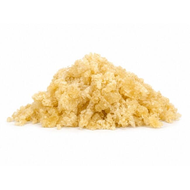 LEMON MERINGUE photographed on a crisp white background with visible crystal texture and natural depth