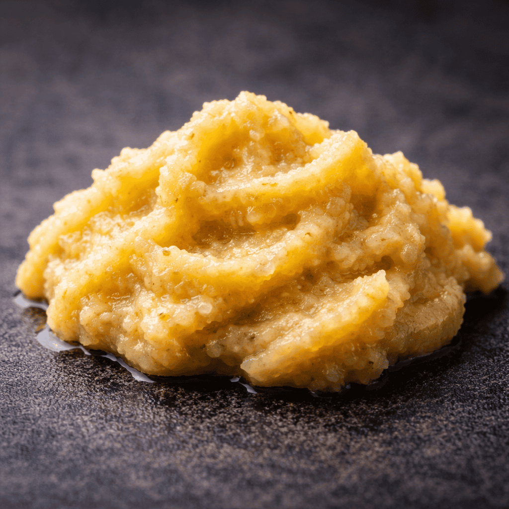 Close-up texture of high-quality budder cannabis extract