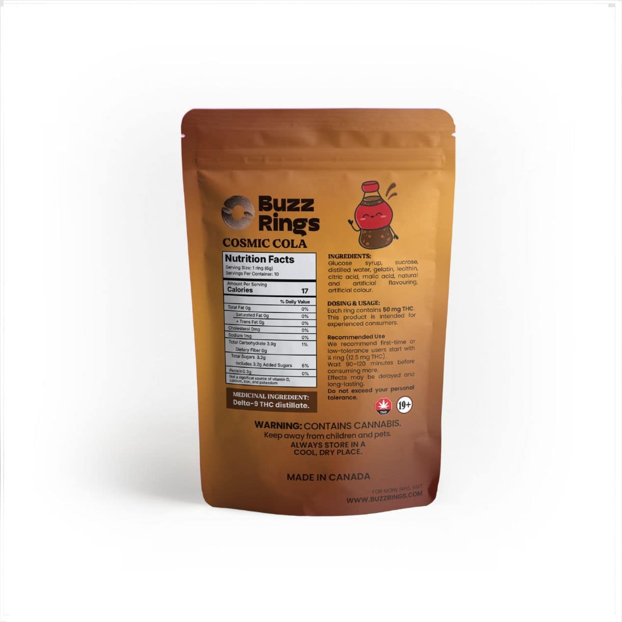 BUZZ RINGS COSMIC COLA 10/pk (500mg THC) - Image 3