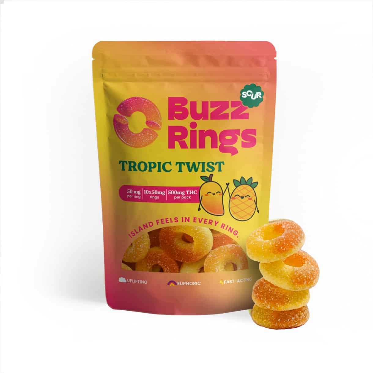 Source photograph: BUZZ RINGS TROPIC TWIST 10/pk