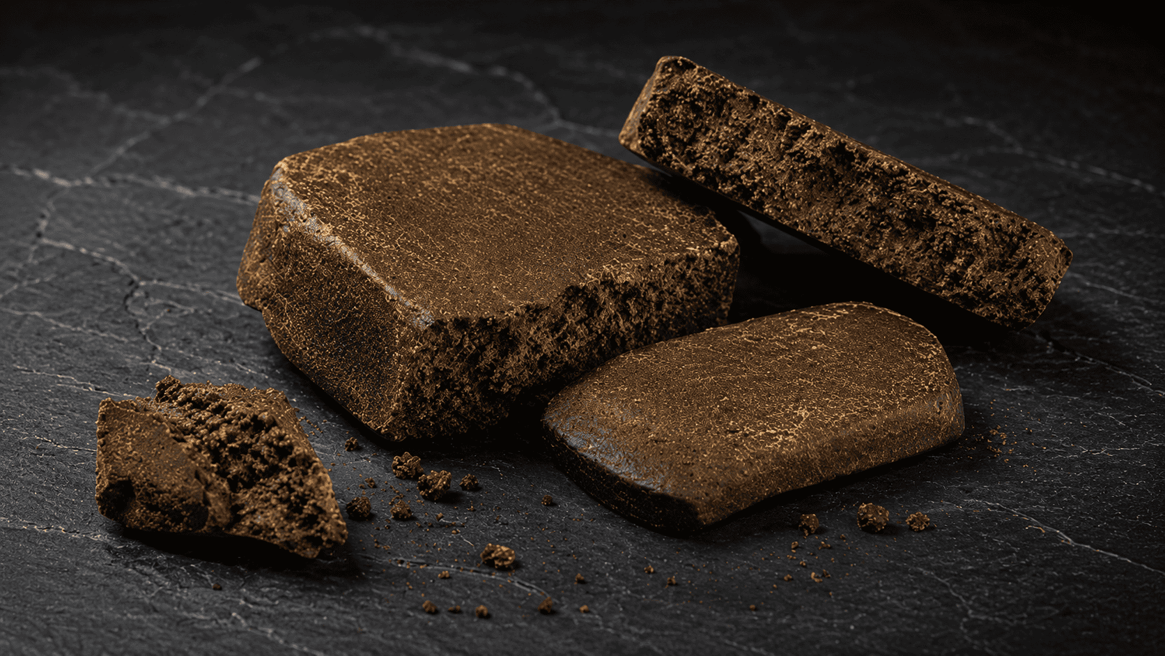 Bulk cannabis hash pieces displayed for a beginner friendly hash guide Internal