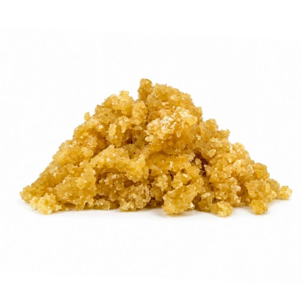 maui wowie photographed on a crisp white background with visible crystal texture and natural depth