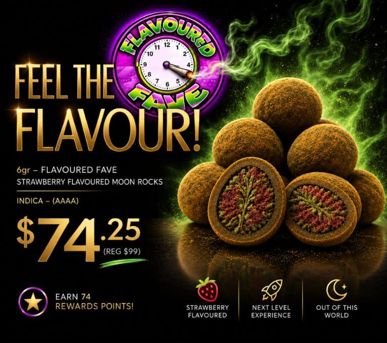 Feel the Flavour Strawberry Kiwi Moonrocks, 6g, priced at $74.25.