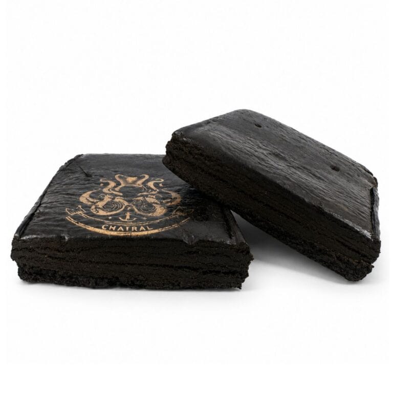 Premium pressed hash slab cannabis concentrate