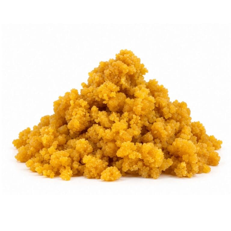 photographed on a crisp white background with visible crystal texture and natural depth
