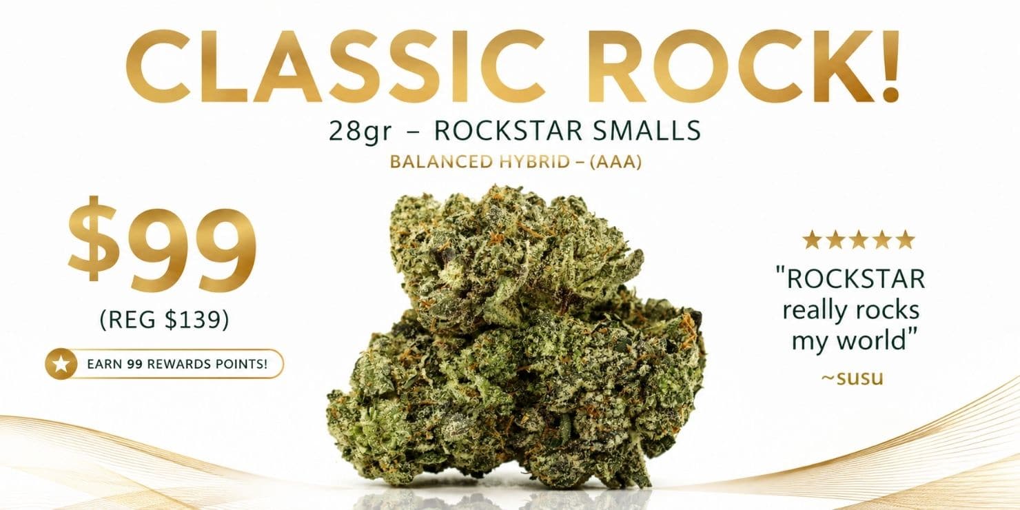 Classic Rock Rockstar Smalls, 28g balanced hybrid, on sale for $99, regularly $159.