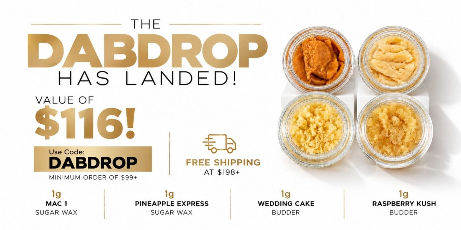 The Dabdrop has landed! $116 Dabdrop featuring six cannabis concentrate varieties in individual containers.