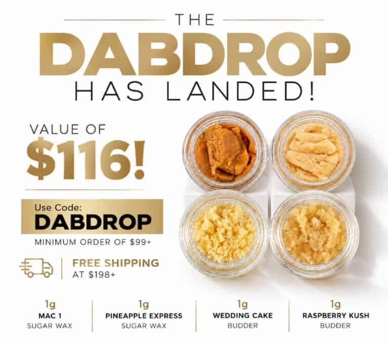 The Dabdrop has landed! $116 Dabdrop featuring six cannabis concentrate varieties in individual containers.