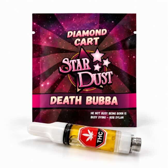 Star Dust Diamond Cart in retail packaging with 1 gram vape cartridge