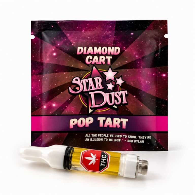 Star Dust pop tart diamond Cart in retail packaging with 1 gram vape cartridge