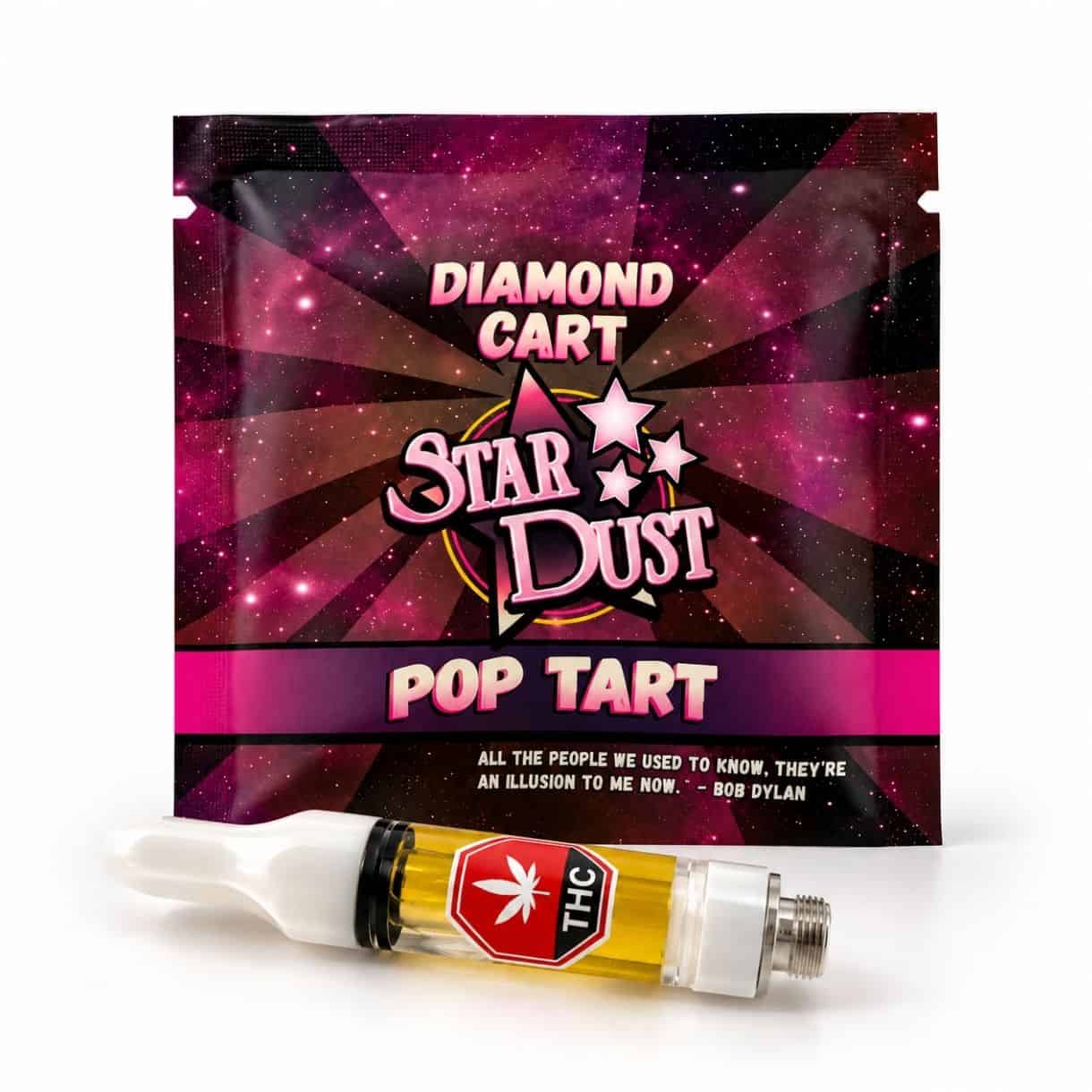 Star Dust pop tart diamond Cart in retail packaging with 1 gram vape cartridge